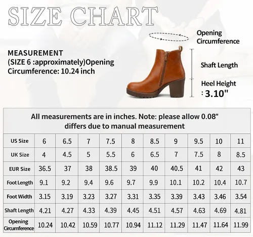 Miniatura 3 de Vepose Botines de moda para mujer, tacón bajo grueso, plataforma Chelsea para mujer