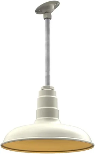 Miniatura 14 de Steel Lighting Co. Malibu - Lámpara colgante Montaje en techo Domo de 14 pulgadas vástago de 12 pulgadas Estilo de granja de acero Rojo