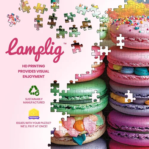 Miniatura 7 de Rompecabezas de 1000 piezas para adultos, rompecabezas de comida, rompecabezas de paleta de macarrón 1000 piezas, rompecabezas creativos