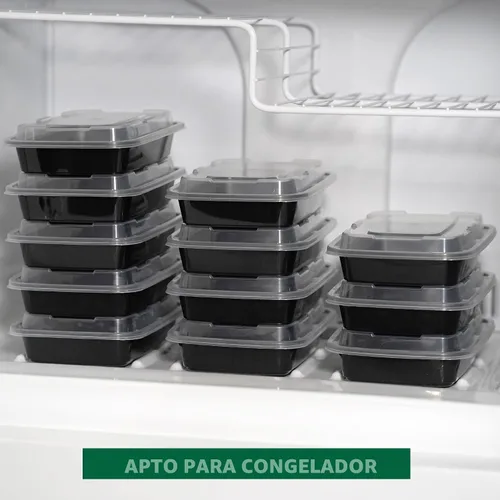 Miniatura 8 de Freshware - Contenedores de preparación de comida [15 unidades] (Paquete de 1) con tapas y 1 compartimento para almacenar comida. Cajas Bento, sin