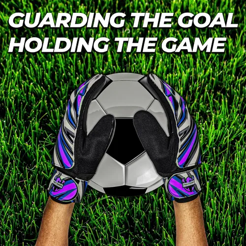 Miniatura 6 de FIGHTSENSE Guantes de portero de fútbol para niños y jóvenes, guantes de portero de fútbol, palma de látex de 4 mm, transpirable, antideslizante