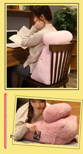 Miniatura 5 de Almohada triangular de cuña para lectura y televisión, patrón de frutas con almohada ajustable para el cuello, almohada de cuña, extraíble y Cactus