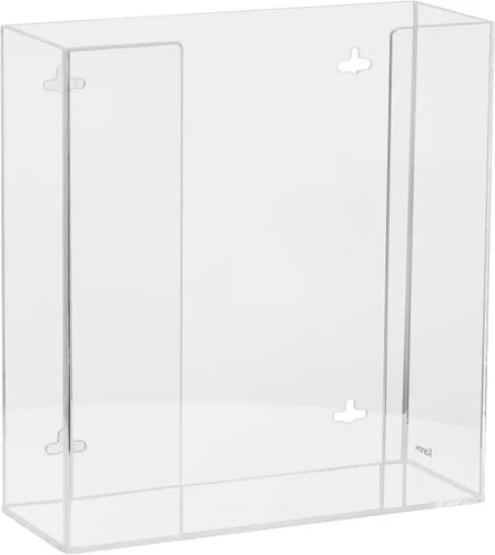 Miniatura 9 de Kantek Dispensador de guantes acrílicos, capacidad de triple caja, fácil intercambio de caja, 10.3 pulgadas de ancho x 3.8 pulgadas de profundidad x