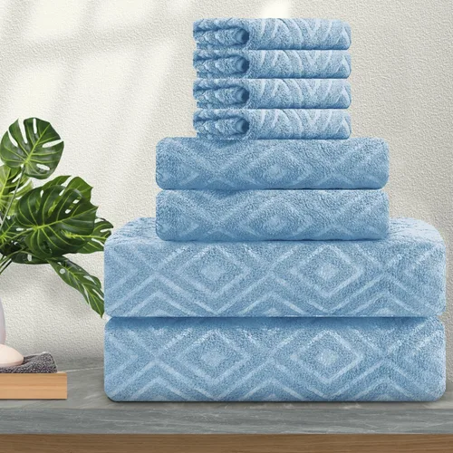 Miniatura 31 de Ferdilan - Juego de 4 toallas de baño grandes de 35 x 70 pulgadas, 600 GSM, ultra suaves y absorbentes, para silla de baño, color negro, toallas