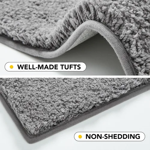 Miniatura 8 de Deconovo Alfombra de baño antideslizante, ultrasuave, de secado rápido, súper absorbente, lavable a máquina, alfombra de felpa prémium para baño