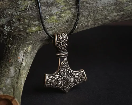 Miniatura 110 de Baldur Jewelry - Collar de martillo Thors Mjölnir - Colgante de martillo de Thor nórdico vikingo joyería vikingo - Collar Thor - Regalos Thor