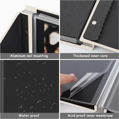 Miniatura 5 de Zesthouse - Álbum de fotos autoadhesivo con 60 páginas, álbumes de manualidades magnéticos con páginas adhesivas, álbum de fotos que contiene 8x10