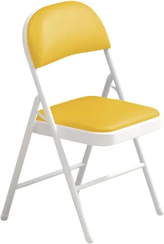 Folding Chairs Muebles Casa Silla de comedor plegable Simple Dormitorio Oficina Estudiante Escritorio Silla Conferencia Asiento trasero Metal (Color