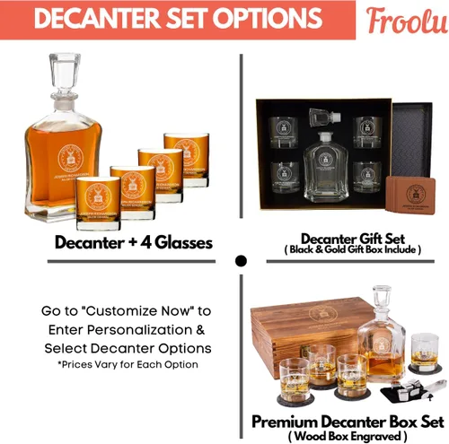 Miniatura 3 de Juego de decantador de whisky personalizable