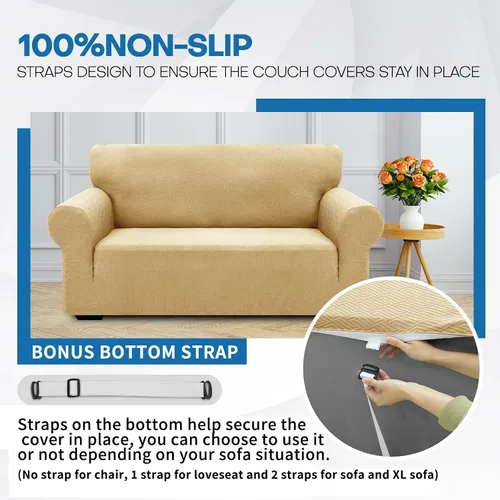 Miniatura 7 de XINEAGE Fundas elásticas nuevas para sillón 2025, 1 pieza, protector para silla de sala de estar, funda gruesa y suave con parte inferior elástica
