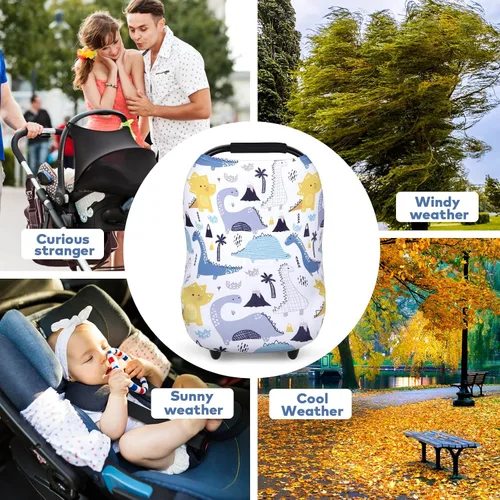 Miniatura 7 de Rquite Funda para Asiento de Coche Todo en Uno para Bebé, Fundas para Asiento de Coche para Niña y Niño, Funda Elástica y Suave para Asiento