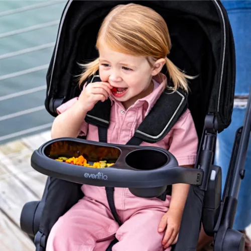 Miniatura 15 de Sistema de transporte modular Evenflo Pivot Xpand con asiento de coche para bebé LiteMax (Negro Ayrshire)