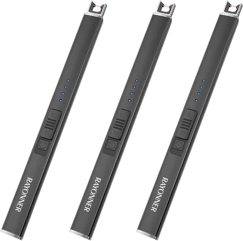Miniatura 13 de Encendedor eléctrico con bloqueo de seguridad USB recargable a prueba de viento y sin llama de arco de plasma para rellenos de cestas de Pascua