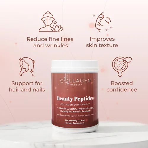 Miniatura 3 de Suplemento de colágeno en polvo para hombres y mujeres Fórmula de belleza multicolágeno 6 en 1 de primera calidad Vitamina C, ácido hialurónico