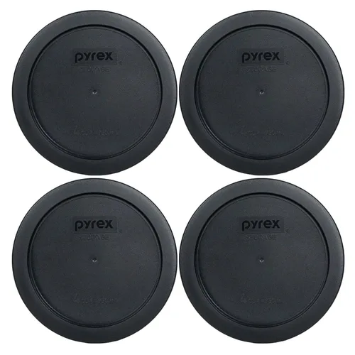 Miniatura 15 de Pyrex 7201-PC 4 tazas azul tapa de repuesto para almacenamiento de alimentos (paquete de 4) - Fabricado en Estados Unidos Azul oscuro