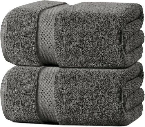 Miniatura 29 de Oakias Toallas de baño beige de alta calidad, paquete de 2, 27 x 54 pulgadas, altamente absorbentes, toallas de baño de lujo de 21.16 oz/m²
