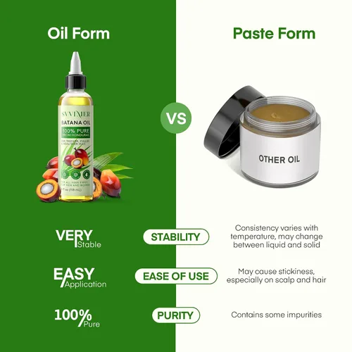 Miniatura 4 de Svvimer Aceite de batana para el crecimiento del cabello, Dr. Sebi 100% puro y crudo de Honduras, orgánico y natural, promueve el grosor del cabello