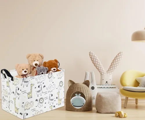 Miniatura 2 de Cestas para Bebé Cestas de Juguetes para Niños y Niñas Cesta de Regalo del Bosque Vacía Bonita Contenedor de Almacenamiento Caja Organizadora Animal