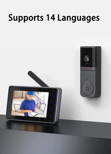 Miniatura 5 de TKMARS Timbre de puerta inalámbrico sin suscripción, video timbre de puerta, intercomunicador en tiempo real y bidireccional, video 1080P, ángulo