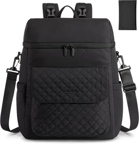 LOVEVOOK Mochila para pañales, bolsa de bebé 3 en 1 con cambiador y correas desmontables, mochila grande para pañales para mamá papá con hebillas