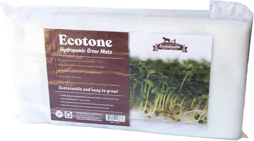 Ecoton - Alfombrillas de cultivo hidropónicas – 10 x 20 pulgadas para bandejas de cultivo 1020 – Paquete de 10 almohadillas – Tapete de cultivo
