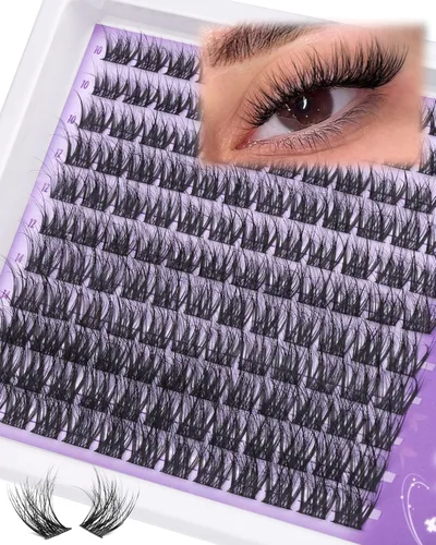 Miniatura 35 de Extensiones de pestañas en racimo naturales DIY, extensiones de pestañas en racimo con curva C, extensiones de pestañas en racimo para ojo de gato