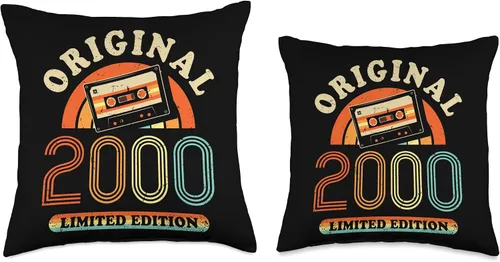 Miniatura 3 de Retro Limited Edition 2000 Cassette Tape 26th Birthday Throw Pillow