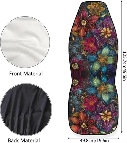 Miniatura 6 de INSTANTARTS Fundas de asiento de coche con diseño de dalia estética, solo para asientos delanteros, protector de asiento de vehículo, 2 unids/set
