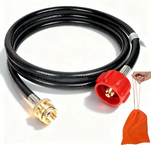 Adaptador de propano de 1 a 20 libras y convertidor de 20 libras a 1 libra - Kit de manguera de tanque de propano de 6 pies para calentador Buddy,