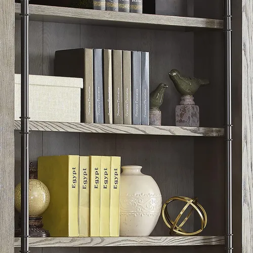 Miniatura 6 de Martin Furniture Avondale - Estantería de pared de 8 pies de alto con escalera organizador de almacenamiento estante de exhibición para oficina