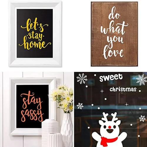 Miniatura 2 de appuivbt Plantilla autoadhesiva de serigrafía para árbol de Navidad, plantillas reutilizables para pintar sobre decoración de camisetas de madera