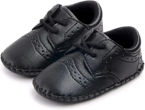 Miniatura 3 de CINDEAR Mocasines para bebés y niñas, zapatos planos Oxford, adorables zapatos de cuna para recién nacidos, tenis de poliuretano para precaminantes