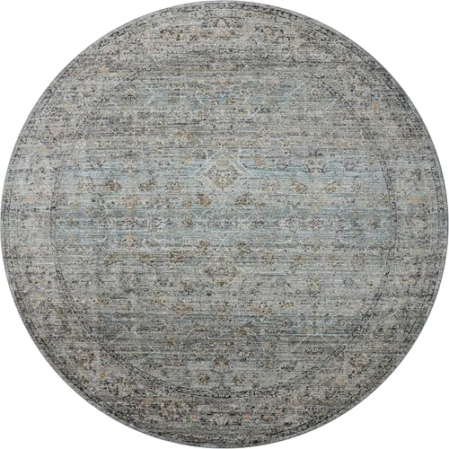 Miniatura 10 de Loloi Jean Stoffer Katherine Collection KES-01 Ocean/Gold - Alfombra decorativa de 2 pies y 3 pulgadas x 3 pies y 10 pulgadas, altura de pelo de 25