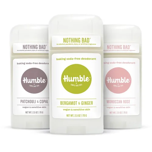 Miniatura 17 de HUMBLE BRANDS - Desodorante natural sin aluminio para mujeres y hombres, desodorante vegano sin crueldad, formulado para pieles sensibles, bergamota