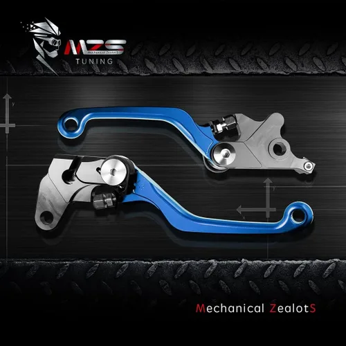 Miniatura 6 de MZS Palancas de freno y embrague para motocross, pivote ajustable CNC azul compatible con YZ125 YZ250 15-24 / YZ250F YZ426F YZ450F 09-23 / YZ125X