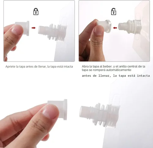 Miniatura 5 de OHMAXHO Bolsas de alcohol para licor, bolsas de bebidas reutilizables para adultos, frascos de alcohol, bolsas de licor de plástico ocultables