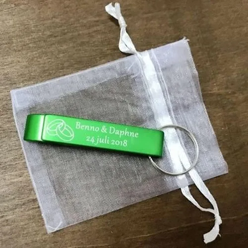 Miniatura 4 de 20 unidades personalizado grabado portátil abrebotellas llavero favores de boda baby shower hoteles, restaurante Navidad personalizado (20 unidades)