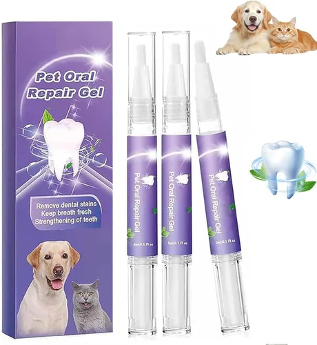 Miniatura 8 de Cepillo de dientes para mascotas, limpiador de dientes y aliento más fresco, gel de reparación oral para mascotas, gel de blanqueamiento
