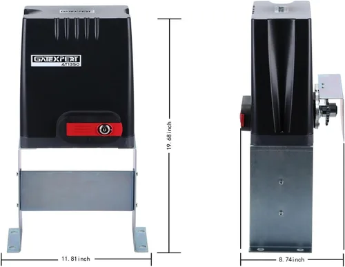 Miniatura 6 de Abridor automático de puerta corredera con transmisores de control remoto y sensor de fotocélula infrarroja – Kit de operador de puerta de seguridad