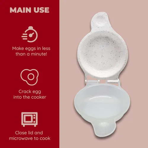 Miniatura 7 de Good Living Molde para magdalenas de huevos para microondas, sándwiches de desayuno rápido de 1 minuto, antiadherente, sin BPA y apto