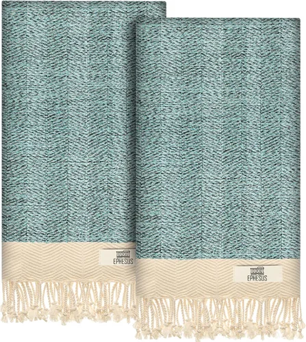 Miniatura 74 de EPHESUS TOWELS Toallas de Mano - Juego de 2 18" x 30" - Toalla de Mano Turca Decorativa para Baño, Cocina, Invitados, Cara, Cabello, Té, Paño