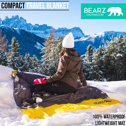 Miniatura 2 de Manta de bolsillo – Manta de playa impermeable a prueba de arena, manta de picnic impermeable, plegable, ligera y compacta para senderismo, camping