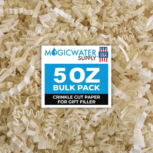 Miniatura 58 de MagicWater - Papel de corte arrugado para cestas de regalo, color blanco diamante de 10 libras, perfecto para relleno de papel triturado, relleno