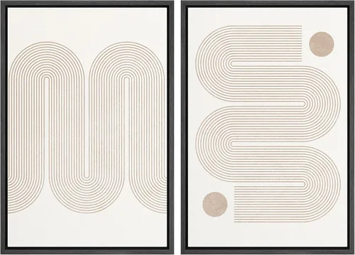 Miniatura 123 de MUDECOR Lienzo enmarcado para pared, bosque brumoso, reflejos, paisaje tranquilo, ilustraciones modernas, arte decorativo, bohemio, tranquilo/zen