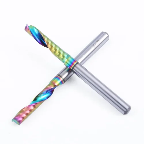 Miniatura 4 de ISB - Juego de fresas de punta plana, brocas de punta nano de 1/8 pulgadas con revestimiento DLC (Ta-C), cortador de brocas CNC para aluminio