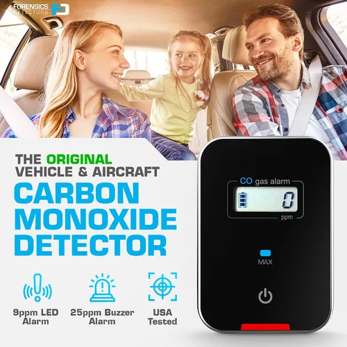 Miniatura 2 de Detector de CO de monóxido de carbono para automóviles, vehículos, aeronaves Alarma rápida de bajo nivel de 9 ppm Vehículos, policía, pilotos