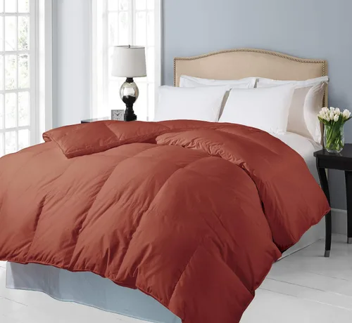 Blue Ridge Home Fashions Edredón alternativo de plumón de 700 hilos tamaño King en color ladrillo