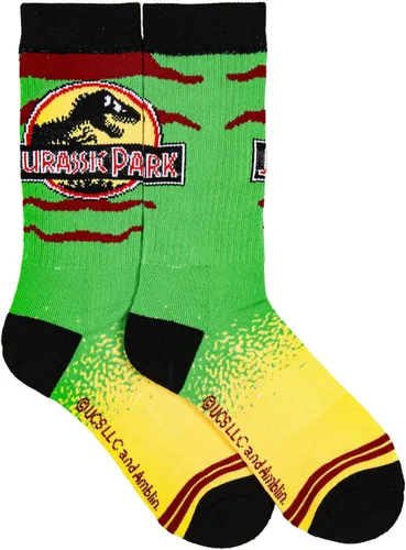 Miniatura 3 de Bioworld Jurassic Park - Calcetines para adultos, inspirados en la isla de dinosaurios, para hombre, 3 pares, Multi colorido
