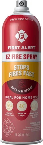 First Alert EZ AF400 - Aerosol de extinción de incendios en aerosol, rojo, 18 onzas (paquete de 1)