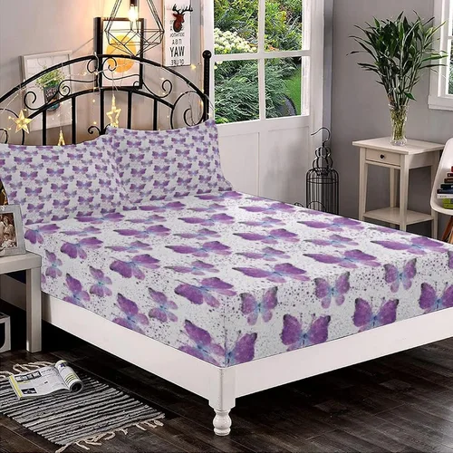 Miniatura 56 de Juego de sábanas decorativas tamaño individual XL, juego de sábanas bajeras con bolsillos profundos de cactus y 2 fundas de almohada